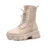 Niulatu Women Boots Black Sock Boots 2025 New Punk Gothic Women's Ankle Shoes Platform Shoes Women White Sock Boots Cool Ladies DJSE