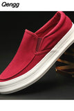 Niulatu Men's Flat Loafers Driving Lazy Slip on Canvas Shoes Canvas Men Breathable Casual Driving Shoes 2025 New DJSE