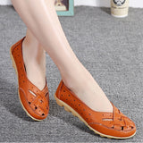 Niulatu Women Flats Soft Genuine Leather Flat Shoes Woman Loafers Oxford Shoes For Women White Shoes Moccasins Slipony Plus Size DJSE