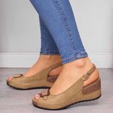 Niulatu Retro Wedges Summer Wedge Sandals Female Casual Sewing Women's Shoes Comfortable Ladies Sandalias Plus Size 2025 DJSE