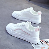 Niulatu Shoes Women 2025 Spring Fashion Non Slip Casual Shoes Flat Running Sheos Women Lace-up Comfort Sneakers Zapatos De Mujer DJSE