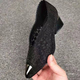 Niulatu Women's Sandals Flat Shoes 2025 Spring Autumn New Crystal Breathable Wesh Fashion Step-in Gladiator Loafers Casual Women Shoes DJSE