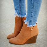 Niulatu Booties Winter Women Leopard Ankle Boots Footwear Platform High Heels Wedges Shoes Woman Bota Feminina DJSE