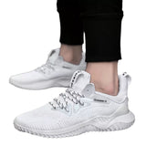 Niulatu New Korean Breathable Flying Weaving Sports Shoes Men Shoes Size 46 Youth Running Shoes DJSE