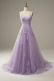 Niulatu tulle lace long prom dress formal dress HZ0113