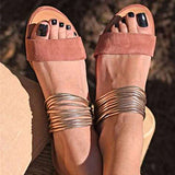 Niulatu Women's Sandals 2025 Rome Fashion Flat Sandals Woman Gladiator Non-slip Flats Shoes Ladies Casual Beach Slides Female Footwear DJSE