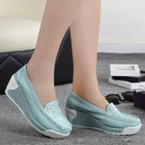 Niulatu Shoes Loafers For Women 2025 Wedges Sneakers Floral Single Woman White Shoes Platform Breathable Female Vulcanized Shoes DJSE