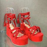 Niulatu Women Summer Fashion Women's Sandals 2025 Women's Wedge Sandals Cross Straps Casual Women's Shoes Women's High Heels DJSE