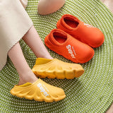 Niulatu Waterproof Non-Slip Home Slippers Men Cotton Shoe EVA Slippers Winter Warm Indoor Ladies Soft Couples Platform Shoes Zapatos DJSE
