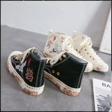 Niulatu Men Canvas Sneakers Lovers Comfortable Shoes Flats Casual Women White Black Walking Shoes Chinese Style Vulcanized shoes DJSE