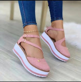 Niulatu Women's Sandals Tassel Casual Style Women's Shoes Women's Flat Shoes Summer Vulcanized Shoes Solid Color Thick Bottom DJSE