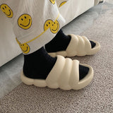 Niulatu Cute Sofa Slides Slippers Women Thick Sole Soft Indoor Slippers Anti-slip Women Sandals Summer Platform Bathroom Shoes DJSE