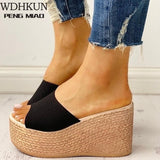 Niulatu 2025 New Summer Women's Sandals Peep-Toe Shoes Woman High-Heeled Platfroms Casual Wedges For Women High Heels Shoes DJSE
