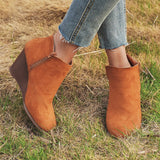 Niulatu Booties Winter Women Leopard Ankle Boots Footwear Platform High Heels Wedges Shoes Woman Bota Feminina DJSE