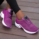 Niulatu Women Fashion Outdoor Women Casual Shoes Flat Women's Sneakers Trainers Lace-up Mesh Sneakers Walking Shoes Woman Mujer DJSE