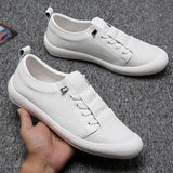 Niulatu Leather Shoes Men Sneakers Casual Male Footwear Fashion Brand White Shoes Mens Cow Leather White Sneakers DJSE