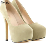 Niulatu women pumps flock 14cm high heels women shoes Pointed Toe Thin Heels valentine Wedding Dress Shoes luxury designer DJSE