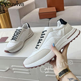 Niulatu Walk Sneakers Male Lace Up Platform Flat Casual Shoes For Men Thick Sole Patchwork Runner Men's Shoes DJSE