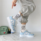 Niulatu Sneakers Women Platform Korean Kawaii Cartoon 2025 Spring New Student Skate Sports Shoes Casual Vulcanize Basket Tennis DJSE