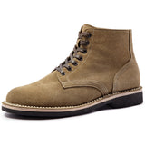 Niulatu Vintage Military Combat Boots For Men Retro Leather Yellow Shoes Outdoor Casual Couple Ankle Desert Boot Escape Shoe DJSE