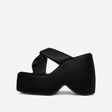 Niulatu Women's Wedges Slippers Platform Ladies Shoes 2025 Summer Fashion Thick Bottom Female Slipper Slides Woman Flip-flops New DJSE