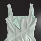 Sweet and niche summer temperament high waist design dress HZ1214