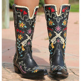 Niulatu Boots For Women 2025 Autumn Knee High Med Calf Fashion Blue women's Shoes Comfy Casual Winter Popular Style DJSE