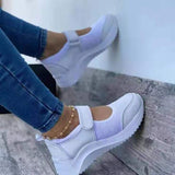 Niulatu Breathable Sneakers Shoes for Women 2025 Fashion Velcro Wedge Platform Women's Shoes Outdoor Walking Casual Sport Shoes DJSE