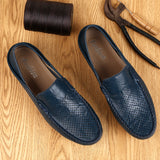 Niulatu Mens Shoes Casual Luxury Brand Summer Men Loafers Genuine Leather Moccasins Light Breathable Slip on Boat Shoes JKPUDUN DJSE