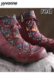 Niulatu New Women's Shoes Fashion Women Boots Ankle Boots Female Boots Ladies Shoes Lace-up Plus Size 43 Botas Mujer Women DJSE