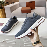 Niulatu Walk Sneakers Male Lace Up Platform Flat Casual Shoes For Men Thick Sole Patchwork Runner Men's Shoes DJSE