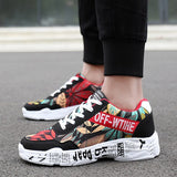 Niulatu Lovers Fashion Graffiti Sneakers Men Shoes Colorful Print Men Casual Sneakers Breathable Trainers Man zapatillas hombre DJSE
