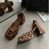 Niulatu Trendy Platform Leopard Fuzzy Plush Buckle Strappy women's Pumps Lovely Party Dress Clubwear Cool Round Toe Cute Brand Shoes DJSE