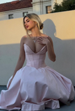 Niulatu Strapless A Line Long Prom Dress Elegant Evening Dress Brithday Outfits HZ1007