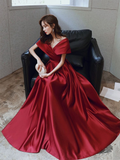 Niulatu Evening Dress V-neck Prom Gown Short Cap-sleeve Party Robe Long Satin Formal Women Custom-made Dress HZ1007