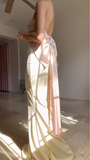 Niulatu Strapless Mermaid Long Prom Dress Evening Dress With Bow HZ1007