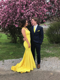 Niulatu Yellow Mermaid Prom Dress Yellow Evening Dress HZ1007
