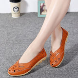 Niulatu Size 35-44 Summer Cut Out Women Genuine Leather Shoes Woman Ballet Flats Casual Sandals Women Loafers WSH2685 DJSE