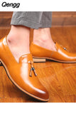 Niulatu Men Slip on Dress Office Wedding Shoes Men Pointed Toe Dress Leather Shoes Luxury Italian Style Formal Party Shoes hj65 DJSE