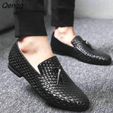 Niulatu Men Weave Driving Moccasins Comfortable Slip on Loafer Shoes Men Casual shoes Leather Loafers Office Shoes big size 7yu89 DJSE