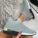 Niulatu Color Knit Women Shoes Ladies Slip-On Vulcanized Sneakers Casual Sport Walking Running Mujer Shoes DJSE