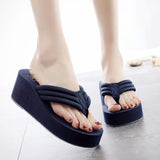 Niulatu Shoes Lady House Slippers Platform Slides Low on A Wedge Rubber Flip Flops Summer New Clogs Woman Candy Colors DJSE