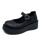 Niulatu Women's Shoes Platform Autumn Oxfords Female Footwear Clogs Fall Retro Leather Dress Summer Fabric Mary Janes Basic Rome Rubber DJSE