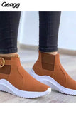 Niulatu Women Sneakers Trainers Platform Shoes Slip On Woman Buckle Zapatos De Mujer Ladies Vulcanize Big Size DJSE