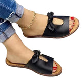 Niulatu Women Sandals Shoes Open Toe Vintage Summer Beach Shoes Women Casual Slipper Women Cute Butterfly-Knot Zapatillas Muje DJSE