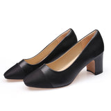 Niulatu 2025 Summer Sandals Women Slingbacks High Heels Fashion Low Thick Medium Heel Shoes Leather Elegant Pumps Ladies Luxury DJSE