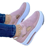 Niulatu Women Flats New Thick Soled Comfortable Shoes Women Hollow Out Women's Shoes Retro Sneakers Women Shoe Moccasins Plus Size Shoes DJSE