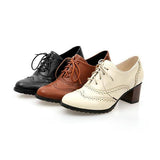 Niulatu Style Carved Classy Lace Up Oxford Shoes DJSE