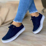Niulatu Women Flats Women's Casual Lace Up Shoes Female Platform Suede Footwear Ladies Comforts Breathable Vulcanized Zapatos Mujer DJSE