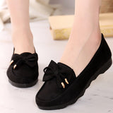 Niulatu Women's Flat Shoes Ballet Flats Moccasin Woman Butterfly-knot Slip On Soft Sole Loafers Women Flock Ladies Footwear 2025 DJSE
